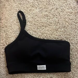 One-Shoulder Black Bra